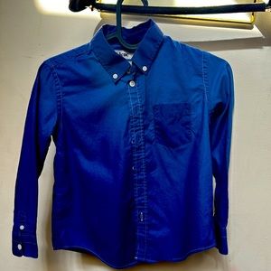 Acne miniature shirt button down patchwork blue navy 6